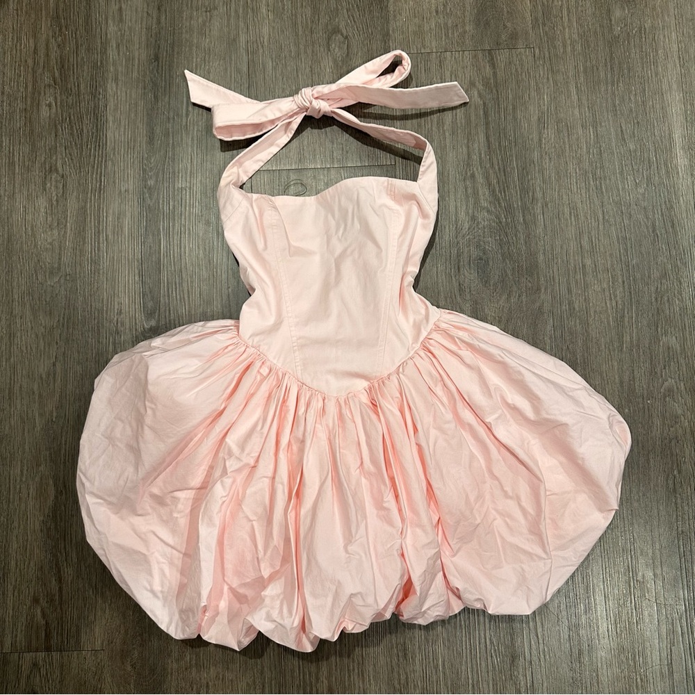 Babyboo Halter Pink Bubble Dress